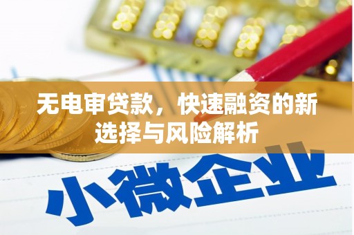 黄山无电审贷款，快速融资的新选择与风险解析
