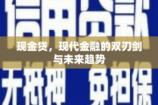 黄山现金贷，现代金融的双刃剑与未来趋势