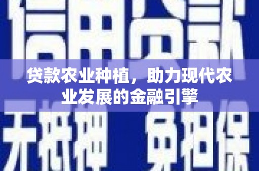 黄山贷款农业种植，助力现代农业发展的金融引擎
