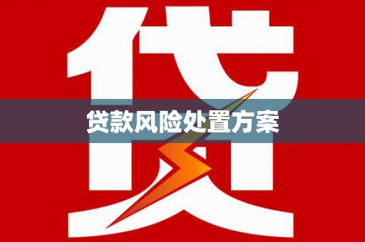 黄山贷款风险处置方案