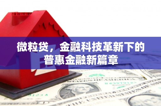 黄山微粒贷，金融科技革新下的普惠金融新篇章